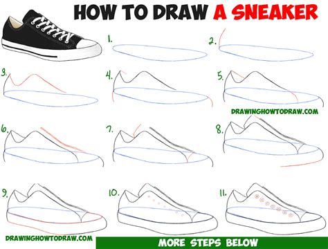 how to draw sneaker